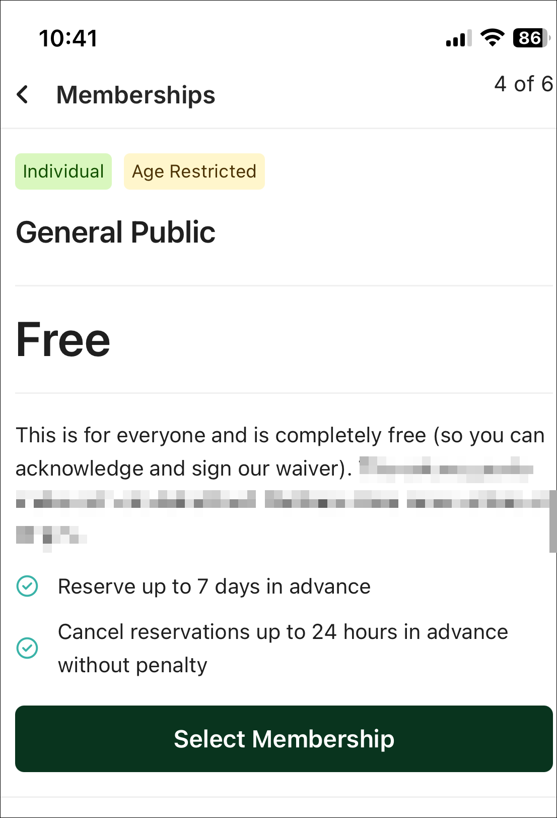 Odabir članstva — Memberships, General Public Free